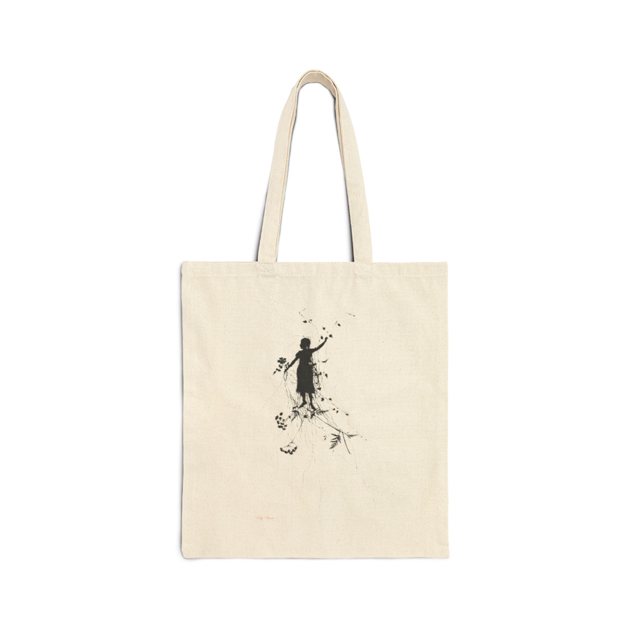 Cotton Canvas Tote Bag - Floating on Clouds